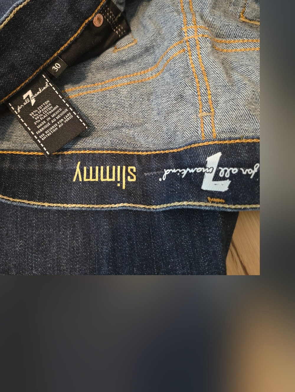 7 For All Mankind Men's Slimmy Denim Jeans (3 pairs) - Picture 8 of 13